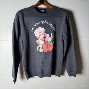 Strawberry Shortcake Long Sleeve Crew Neck Sweatshirt Dk Gray Size Small